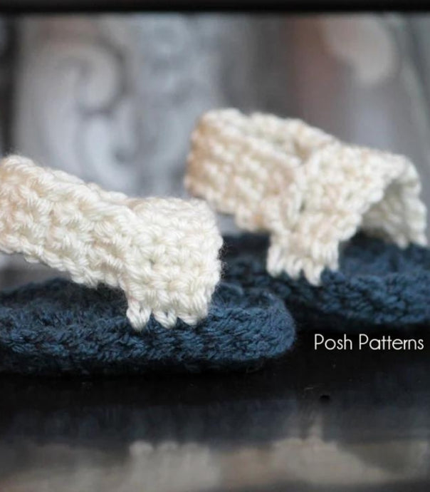 crochet pattern baby sandals