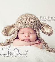 Load image into Gallery viewer, crochet pattern lamb hat