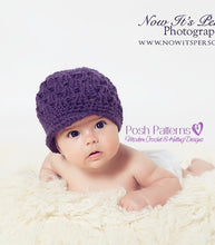 Load image into Gallery viewer, crochet newsboy hat pattern