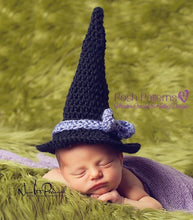 Load image into Gallery viewer, Crochet PATTERN - Newborn Baby Witch Hat Crochet Pattern