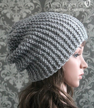 Load image into Gallery viewer, slouchy hat knitting pattern