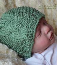 Load image into Gallery viewer, knitting pattern cable hat