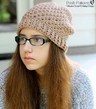 Load image into Gallery viewer, crochet slouchy hat pattern
