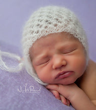 Load image into Gallery viewer, lace bonnet knitting pattern