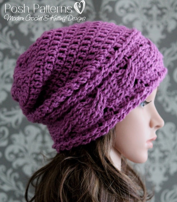 crochet cable hat pattern