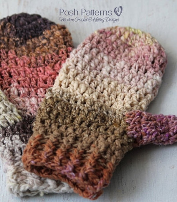 crochet pattern easy mittens
