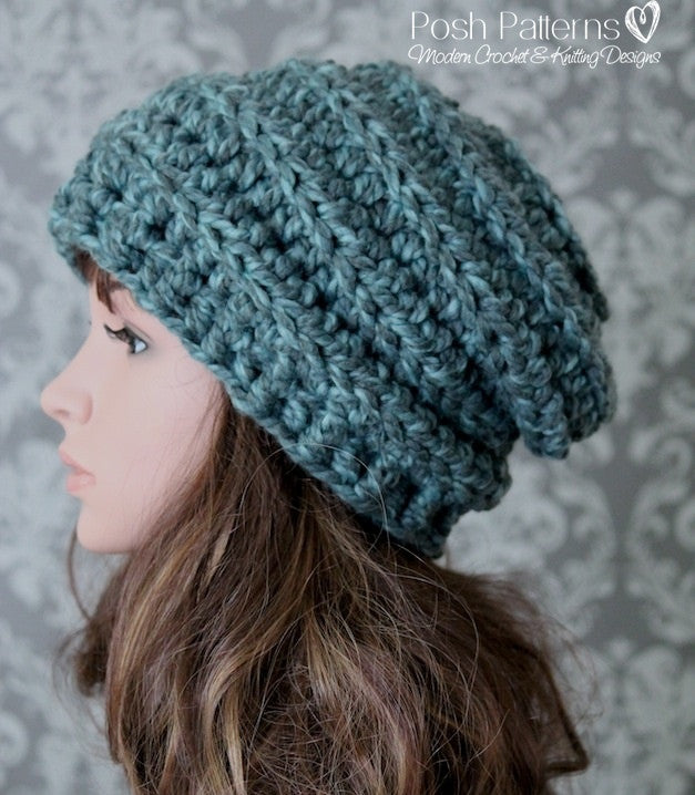 Chunky Crochet Hat Pattern Beehive Slouchy