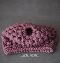 Load image into Gallery viewer, crochet ponytail hat pattern