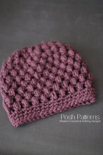 Load image into Gallery viewer, crochet messy bun hat pattern