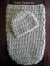 Load image into Gallery viewer, cocoon and hat crochet pattern