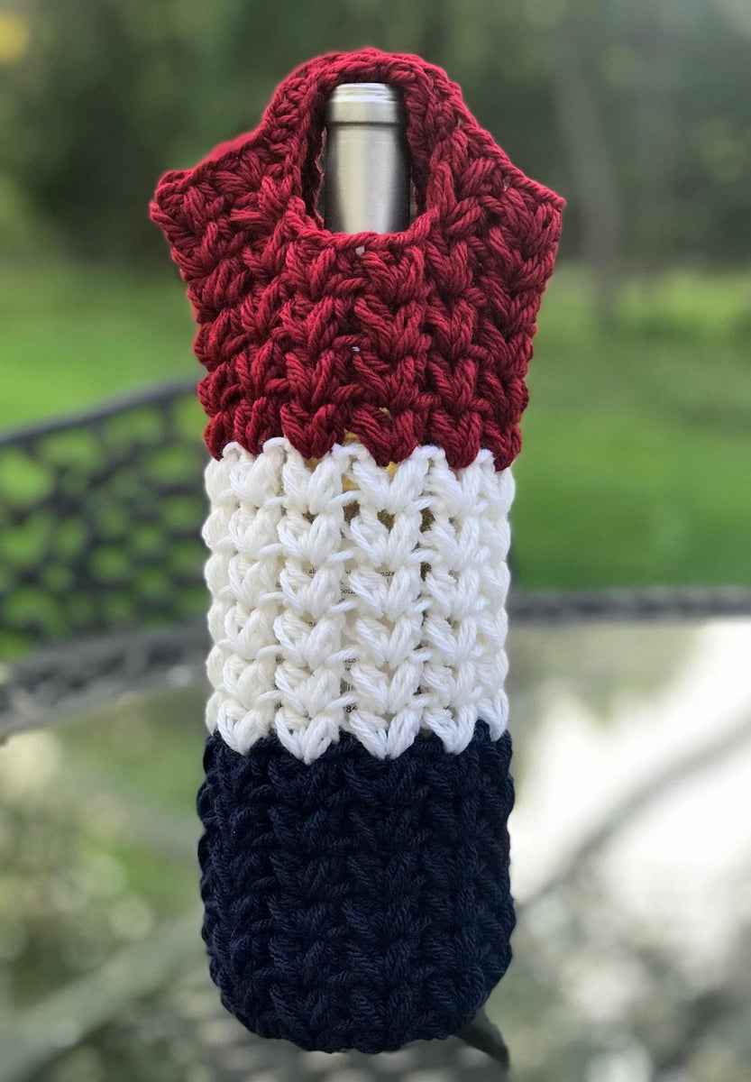 Crochet Pattern Wine Bottle Cozy Wine Carrier Wine Bag