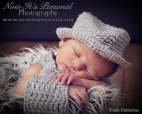 Crochet PATTERN Neck Tie Fedora Hat Crochet Pattern Posh Patterns