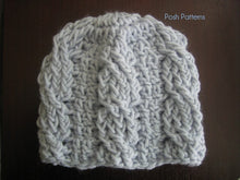 Load image into Gallery viewer, croche cable beanie