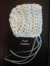 Load image into Gallery viewer, crochet bonnet pattern