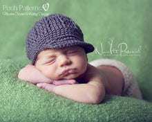 Load image into Gallery viewer, easy crochet visor beanie pattern
