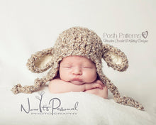 Load image into Gallery viewer, crochet lamb hat pattern