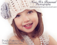 Load image into Gallery viewer, girls crochet hat pattern