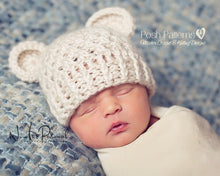 Load image into Gallery viewer, crochet bear hat pattern
