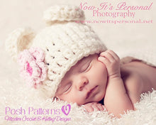 Load image into Gallery viewer, bear hat crochet pattern