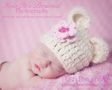 Load image into Gallery viewer, baby bear crochet hat pattern