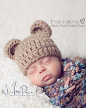 Load image into Gallery viewer, crochet pattern bear hat