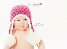 Load image into Gallery viewer, earflap hat crochet pattern
