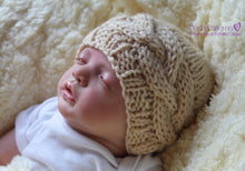 Load image into Gallery viewer, horizontal cable hat pattern