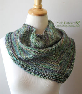 knit triangle scarf pattern