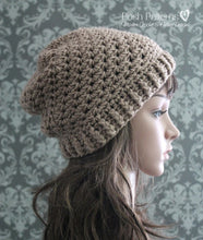 Load image into Gallery viewer, slouchy hat crochet pattern