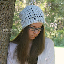 Load image into Gallery viewer, crochet slouchy hat pattern