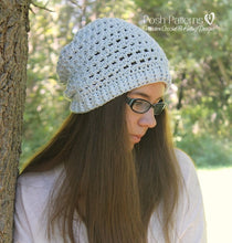 Load image into Gallery viewer, slouchy hat crochet pattern