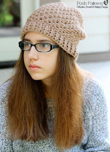 Load image into Gallery viewer, crochet slouchy hat pattern