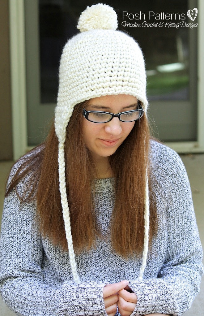 Crochet PATTERN Crochet Earflap Hat Pattern