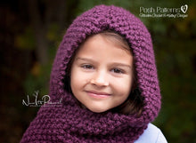 Load image into Gallery viewer, knit hooded scarf pattern