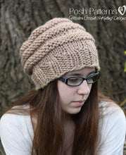 Load image into Gallery viewer, beehive knit hat pattern