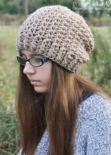 Load image into Gallery viewer, crochet slouchy hat pattern