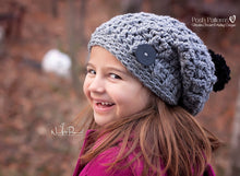 Load image into Gallery viewer, slouchy hat crochet pattern