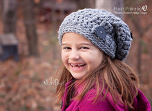 Load image into Gallery viewer, crochet slouchy hat pattern