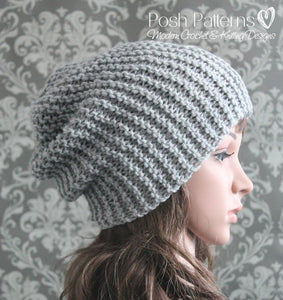 knitting pattern slouchy hat
