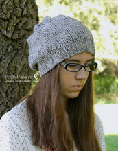 Load image into Gallery viewer, knit slouchy hat pattern