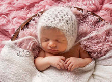 Load image into Gallery viewer, lace bonnet knitting pattern