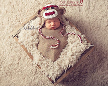 Load image into Gallery viewer, sock monkey hat pattern