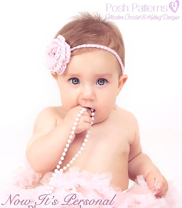 crochet pattern flower headband