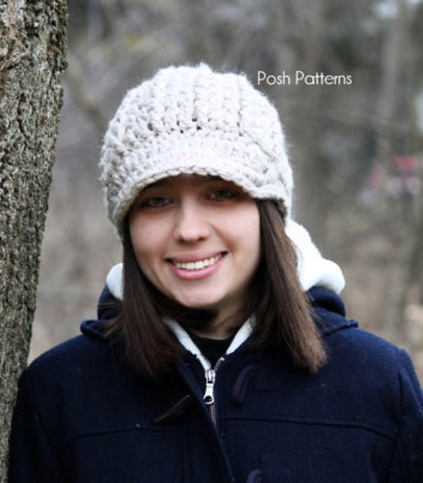 crochet pattern visor hat