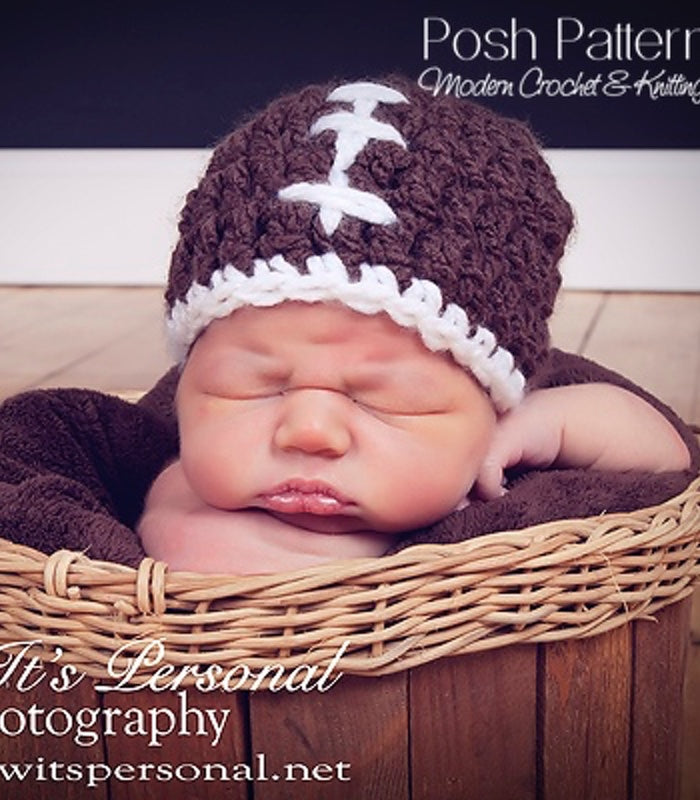 crochet football hat pattern