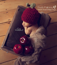 Load image into Gallery viewer, crochet hat pattern apple beanie