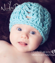 Load image into Gallery viewer, lacy crochet hat pattern