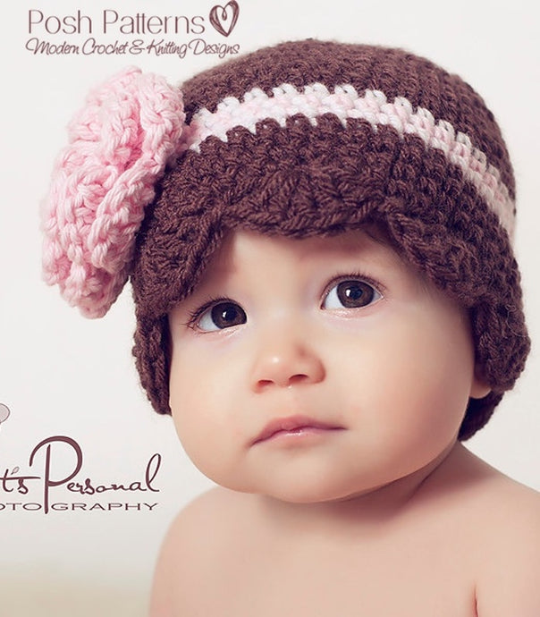 crochet hat pattern flower