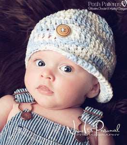 Crochet PATTERN Easy Crochet Newsboy Hat Pattern
