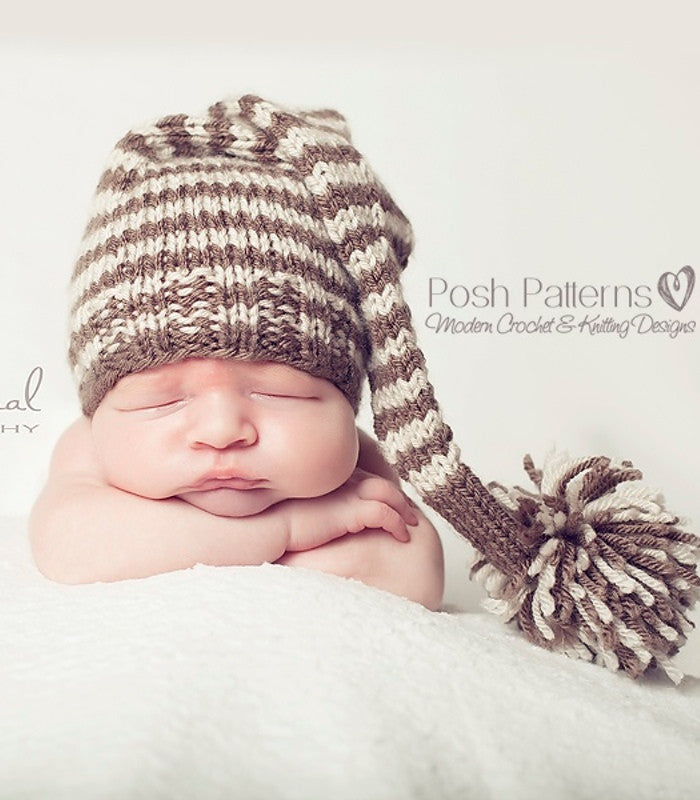 Knitting PATTERN Stocking Hat Knitting Pattern Posh Patterns